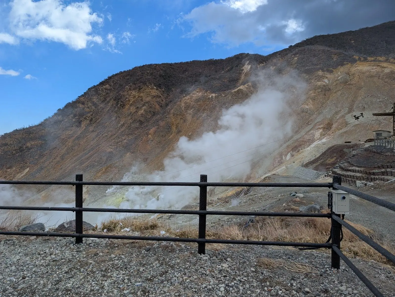 Hakone Ropeway over Owakudani volcanic valley
